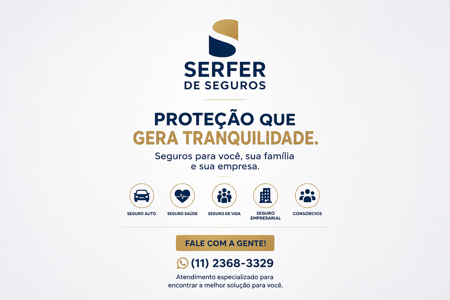 Serfer de Seguros, corretora de seguros em São Paulo especializada em Seguro Auto, Seguro Saúde, Seguro de Vida, Seguro Empresarial e Consórcios.