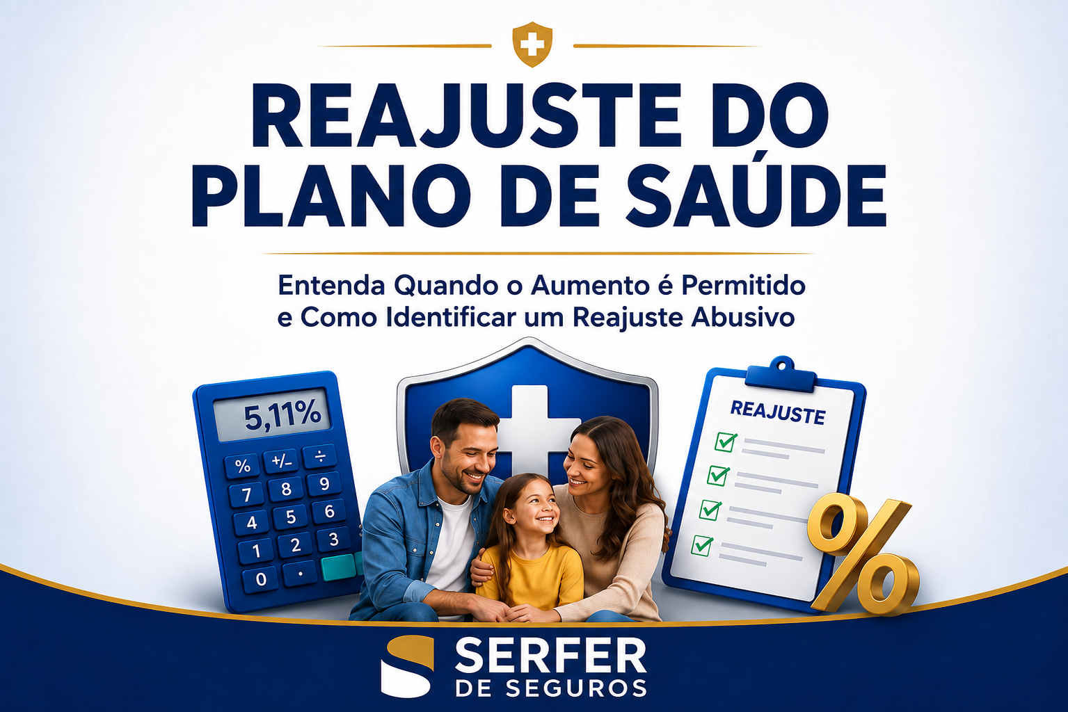 Reajuste do Plano de Saúde: entenda quando o aumento é permitido, como identificar reajustes abusivos e quais são as regras da ANS. Imagem ilustrativa da Serfer de Seguros.